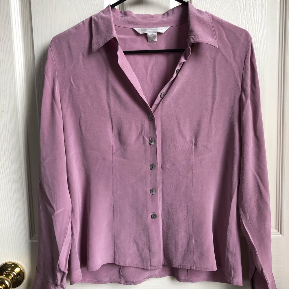 Vintage suede blouse